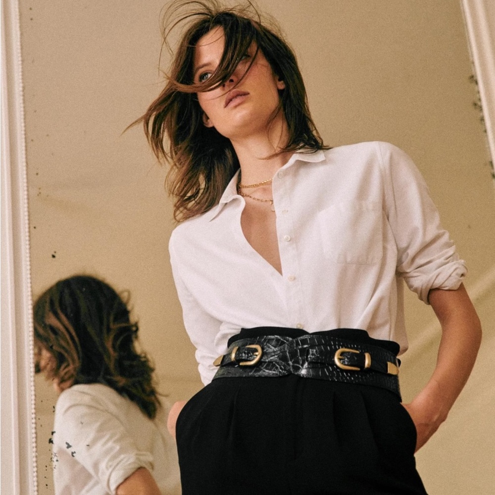 Sézane Tomboy Shirt White 38 6